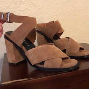 Sol Sana Whitney Heel in Cognac Suede